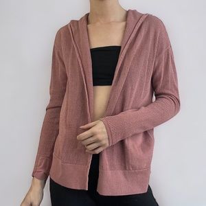 Lululemon Athletica Pink Hooded Open Back Cutout Jacket
